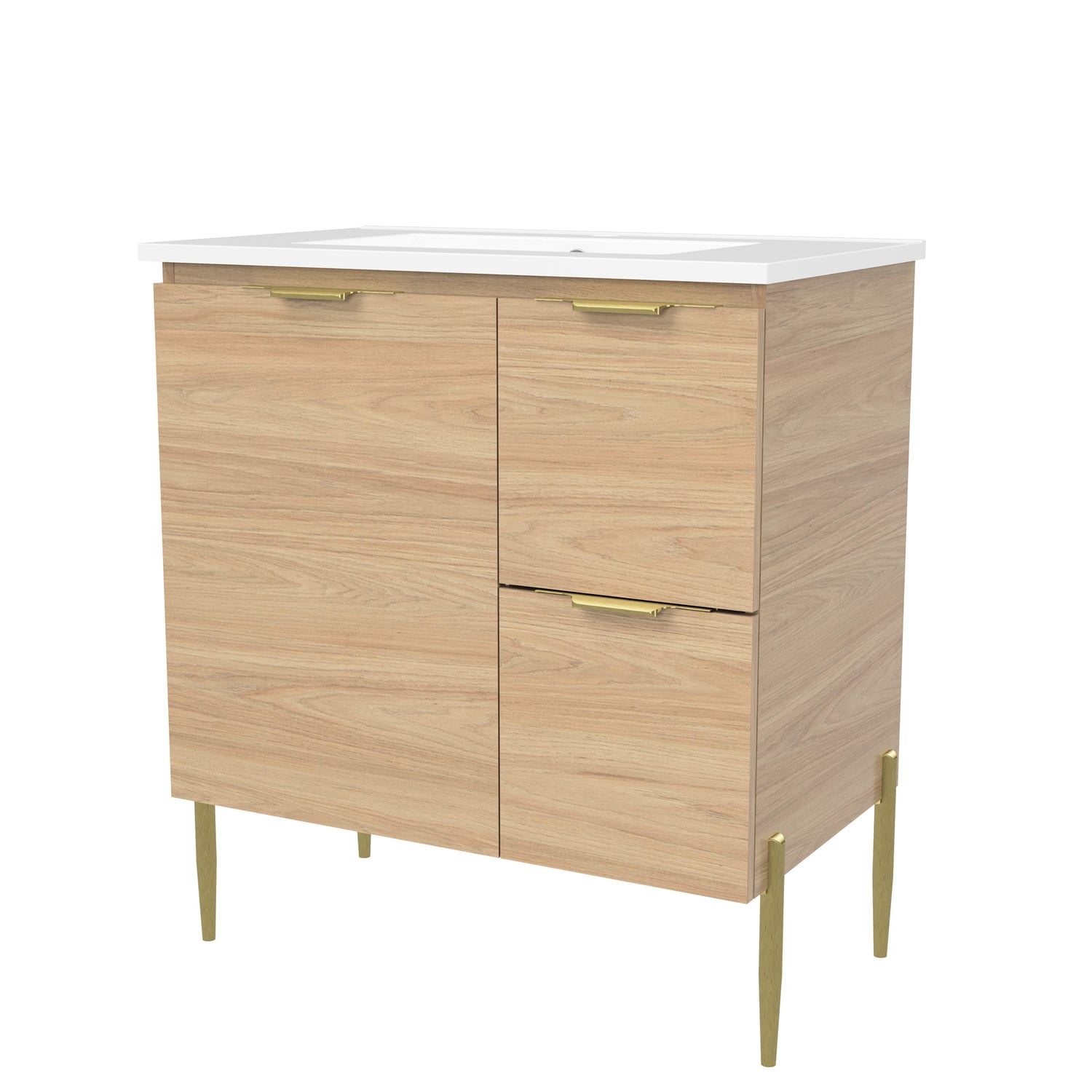 Nevada 750mm Freestanding Vanity with Ceramic Countertop