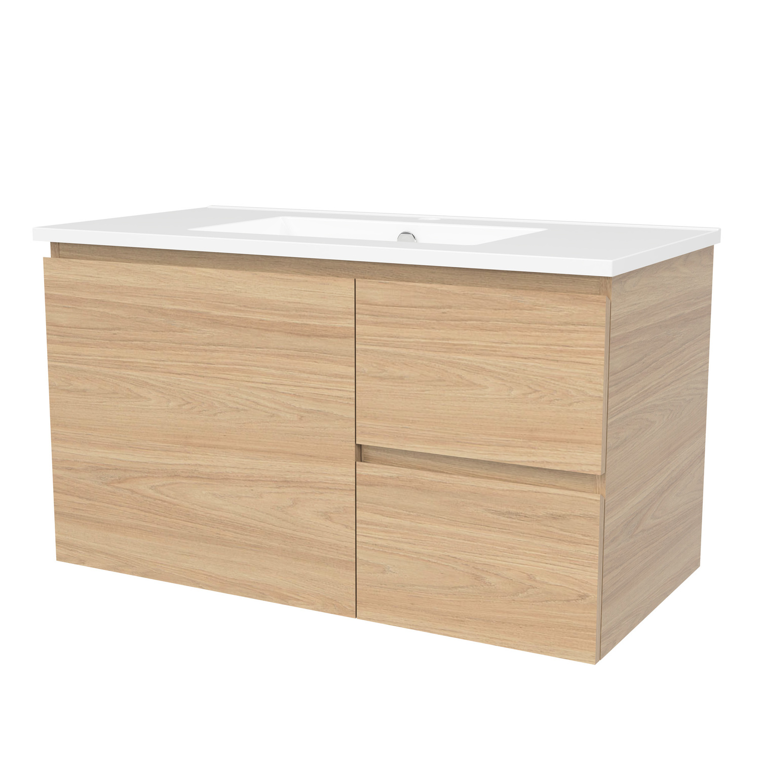 Nevada 900mm Wall Hung Vanity with Ceramic Countertop