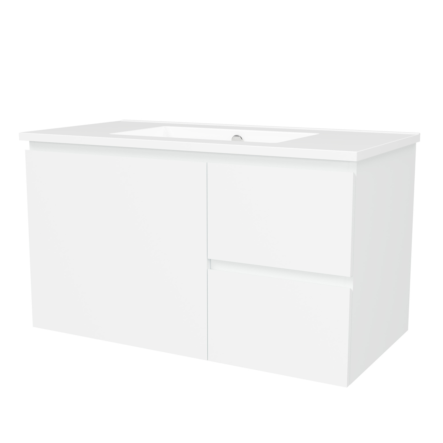 Nevada 900mm Wall Hung Vanity with Ceramic Countertop