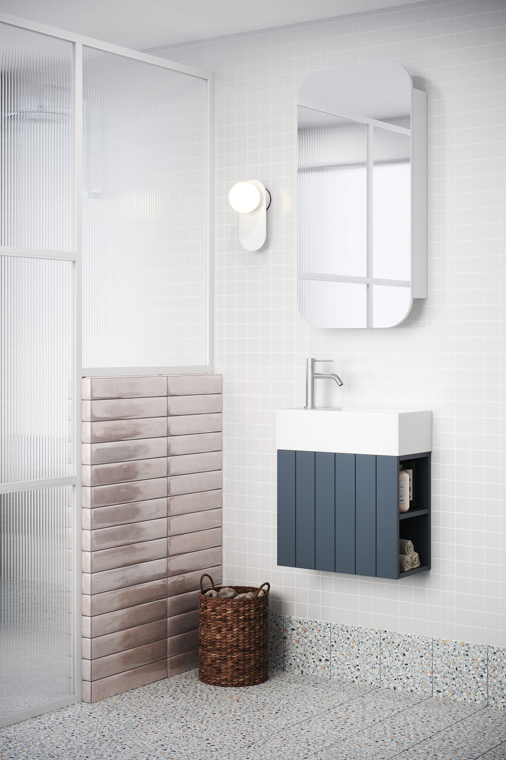Lottie-V-Groove-480mm-Wall-Hung-Small-Space-Vanity-with-Ceramic-Countertop