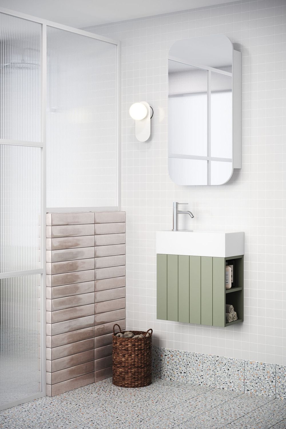 Lottie-V-Groove-480mm-Wall-Hung-Small-Space-Vanity-with-Ceramic-Countertop