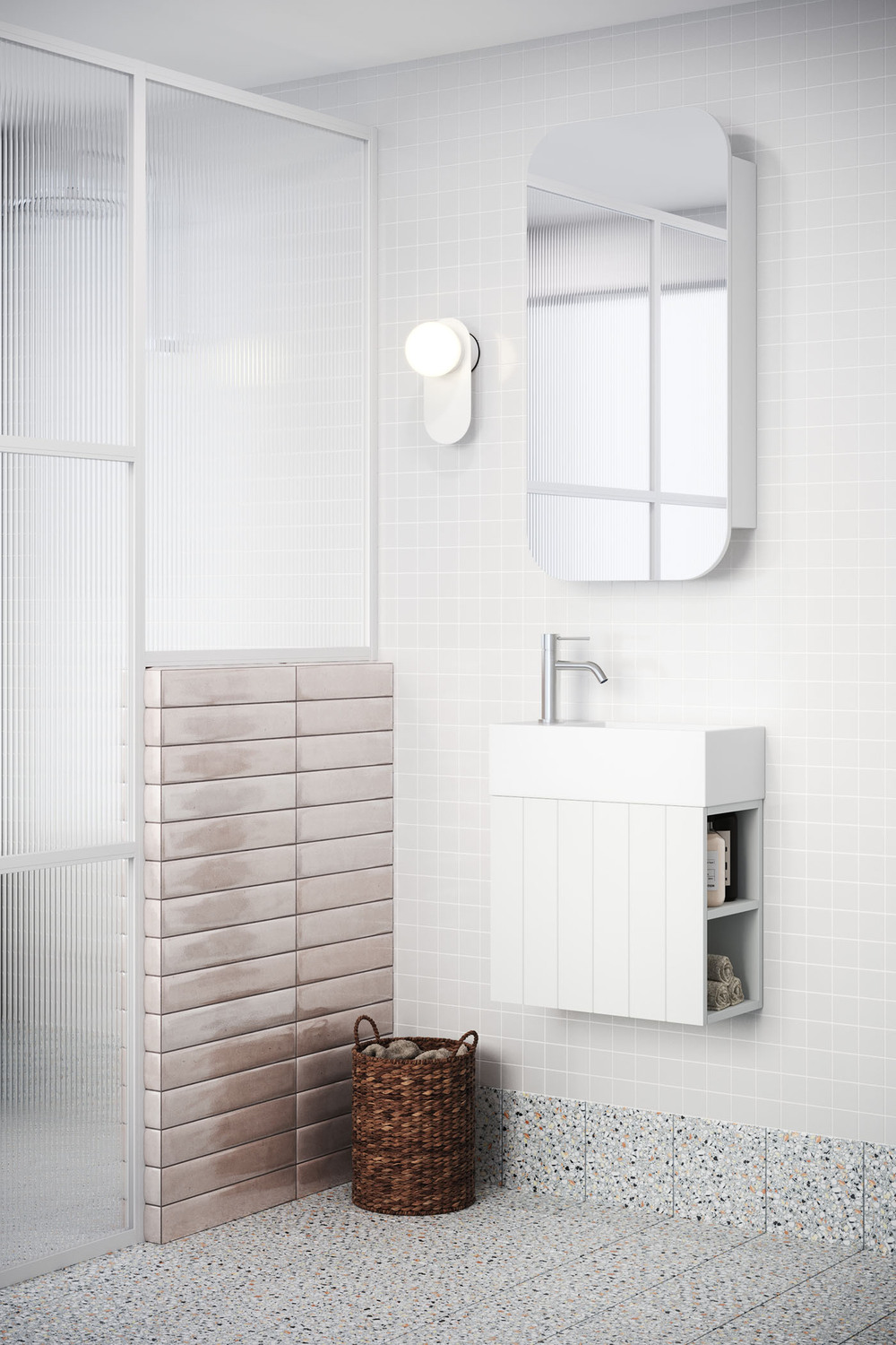 Lottie-V-Groove-480mm-Wall-Hung-Small-Space-Vanity-with-Ceramic-Countertop