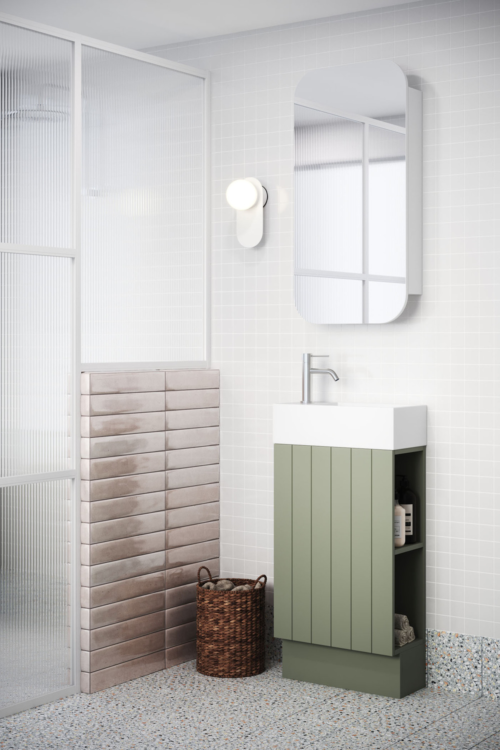 Lottie-V-Groove-480mm-Freestanding-Small-Space-Vanity-with-Ceramic-Countertop