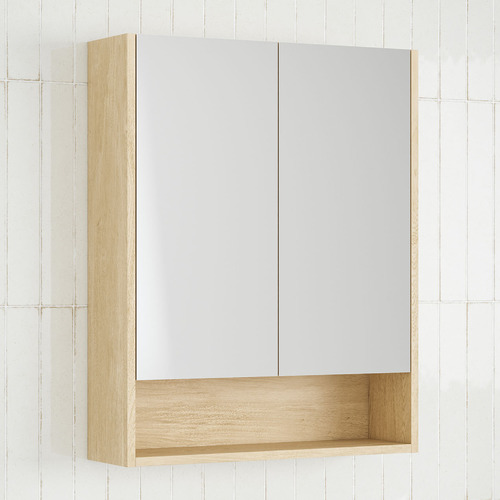 Sanremo 600mm Mirrored Shaving Cabinet with Open Shelf