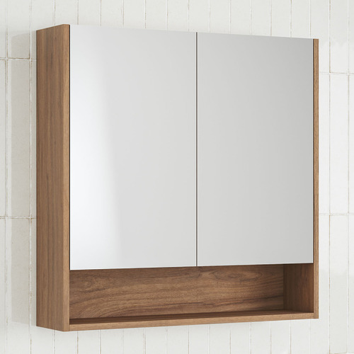 Sanremo 750mm Mirrored Shaving Cabinet with Open Shelf