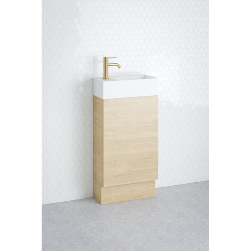 Lottie 480mm Freestanding Small Space Vanity with Ceramic Countertop