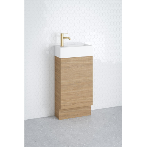 Lottie 480mm Freestanding Small Space Vanity with Ceramic Countertop