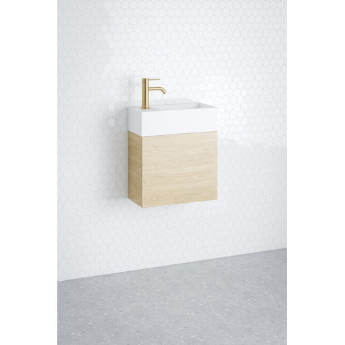 Lottie 480mm Wall Hung Small Space Vanity with Ceramic Countertop