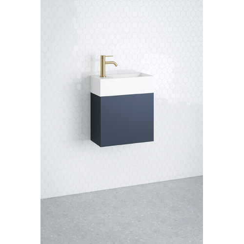 Lottie 480mm Wall Hung Small Space Vanity with Ceramic Countertop