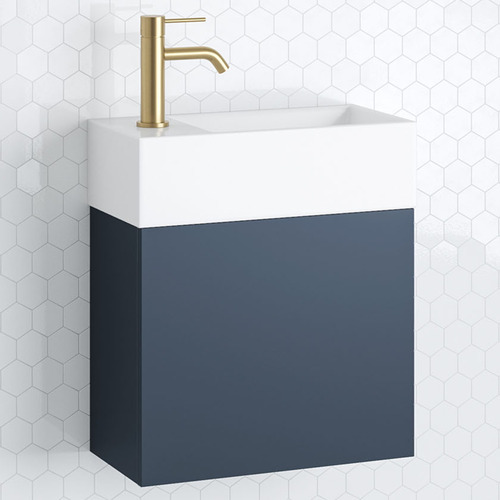 Lottie 480mm Wall Hung Small Space Vanity with Ceramic Countertop