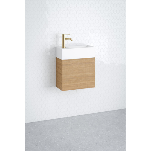 Lottie 480mm Wall Hung Small Space Vanity with Ceramic Countertop