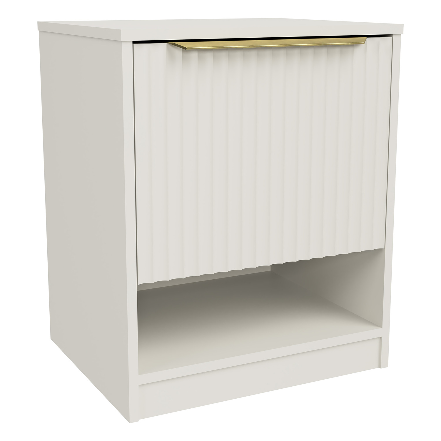 Somnus Bedside Table with Brushed Gold Handle