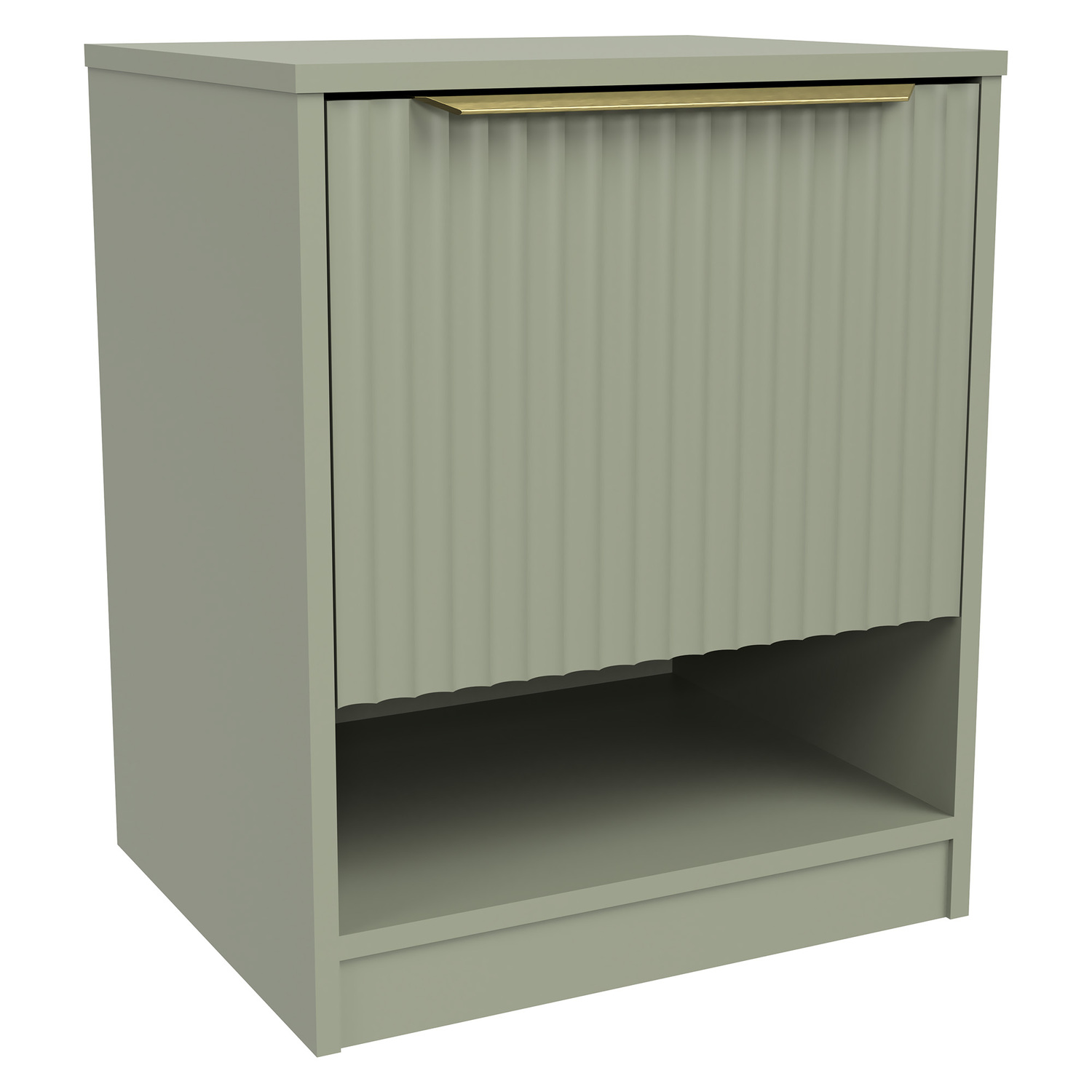 Somnus Bedside Table with Brushed Gold Handle