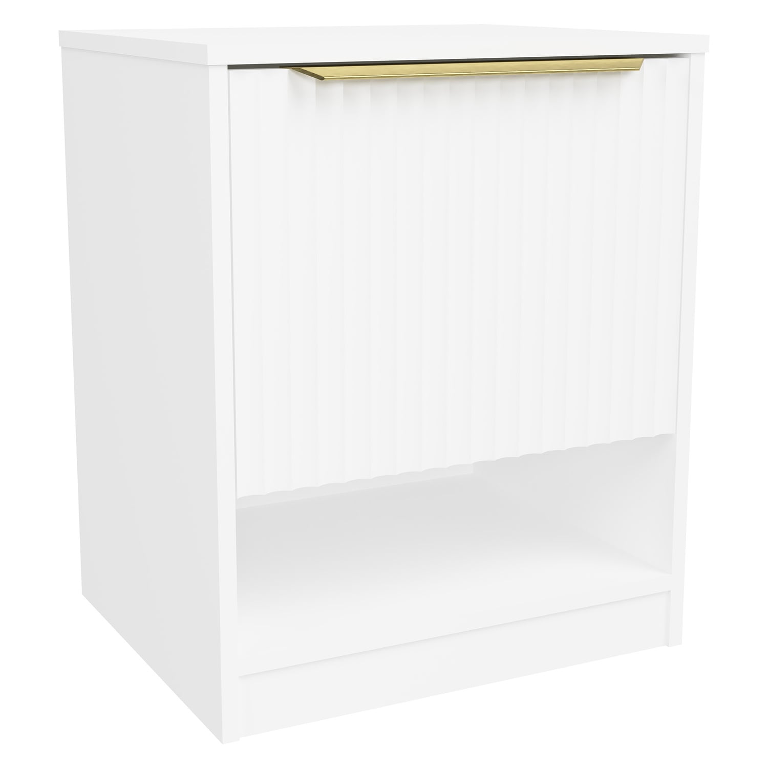 Somnus Bedside Table with Brushed Gold Handle
