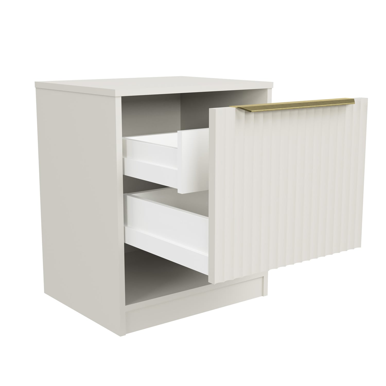 Somnus Bedside Table with Brushed Gold Handle