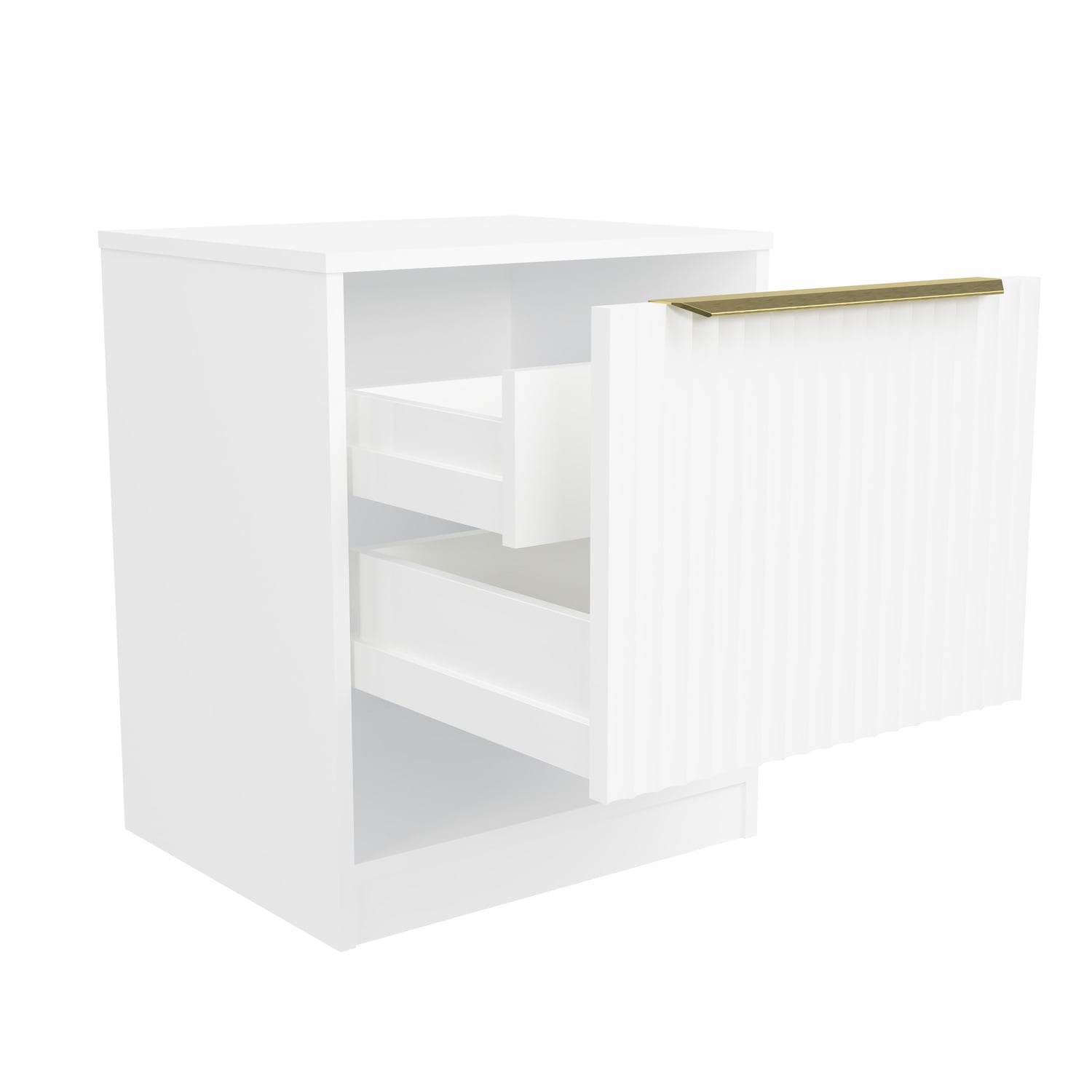Somnus Bedside Table with Brushed Gold Handle