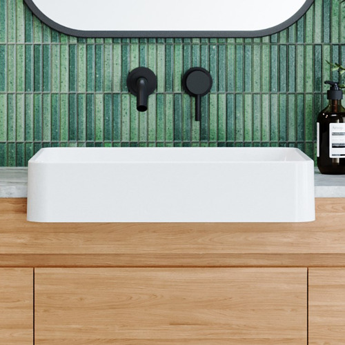 Fergus 500mm Gloss White Semi-recessed Basin