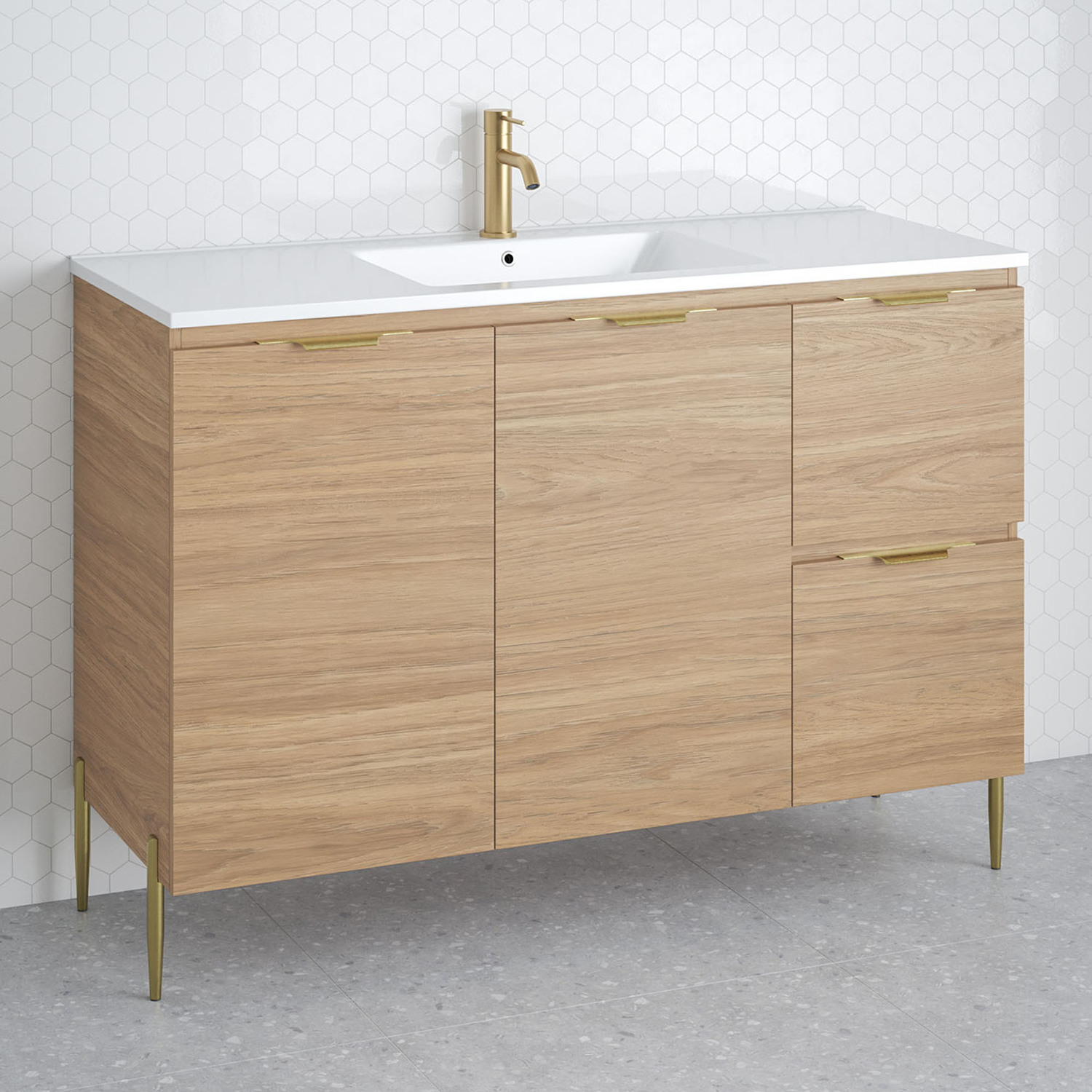 Nevada 1200mm Freestanding Vanity with Ceramic Countertop