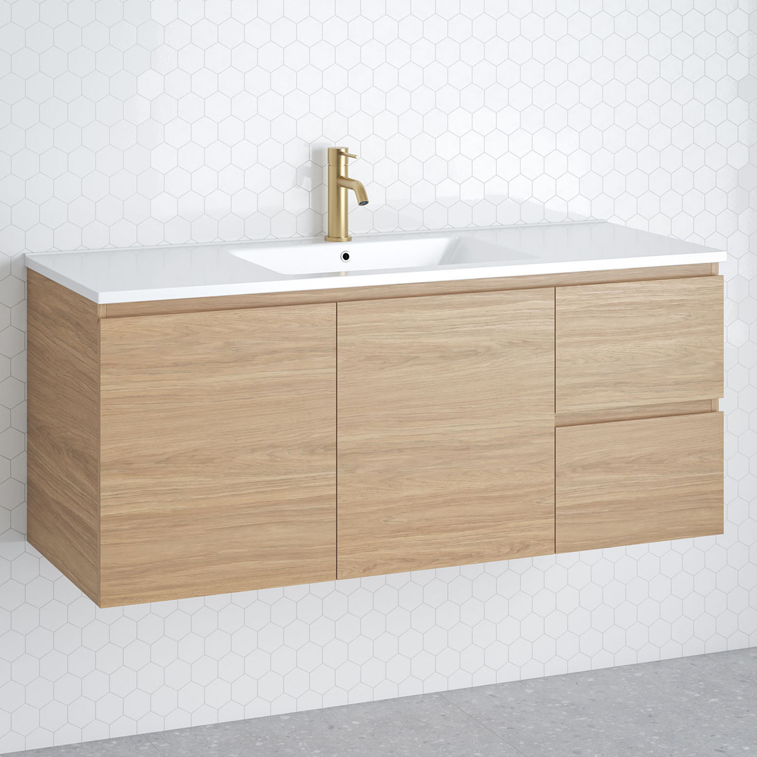 Nevada 1200mm Wall Hung Vanity with Ceramic Countertop