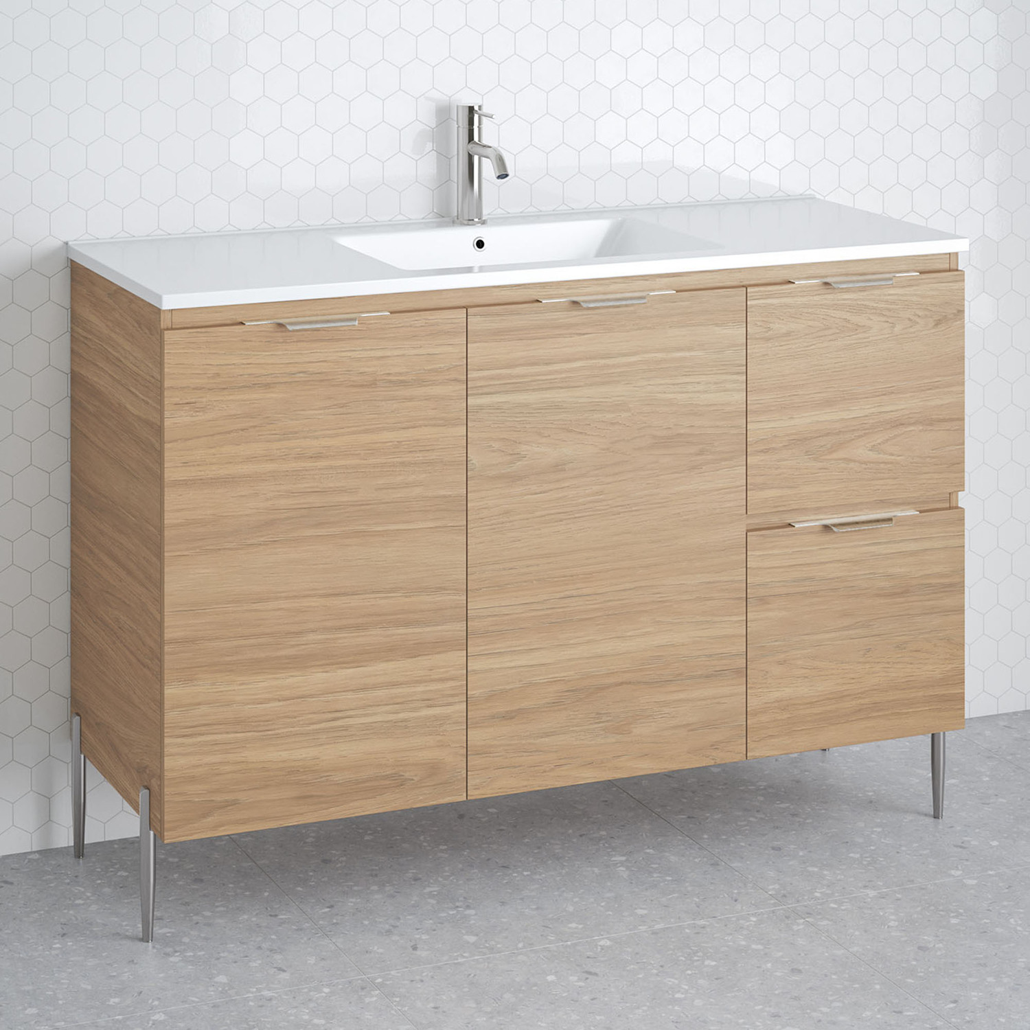 Nevada 1200mm Freestanding Vanity with Ceramic Countertop