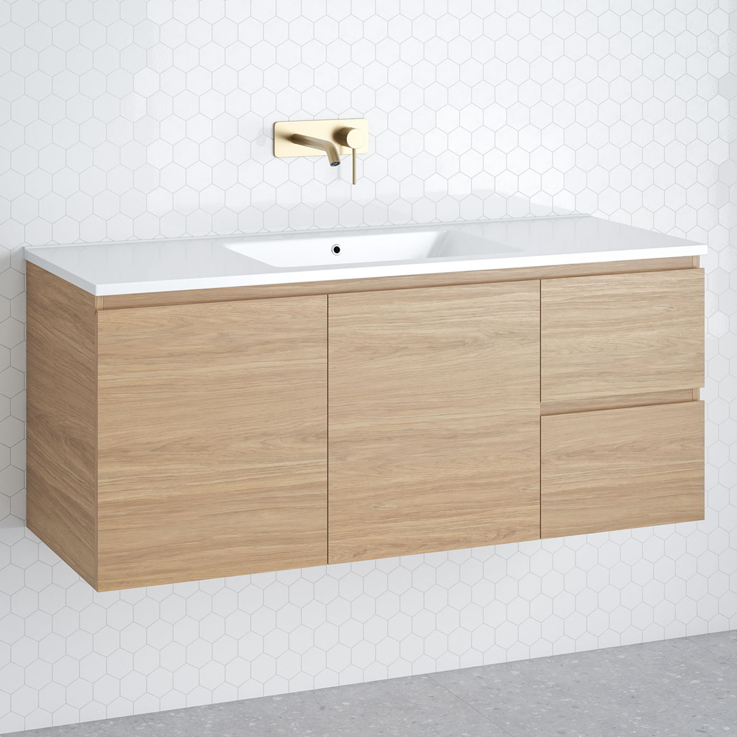 Nevada 1200mm Wall Hung Vanity with Ceramic Countertop