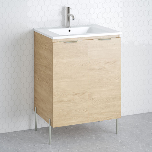 Nevada 600mm Freestanding Vanity with Ceramic Countertop