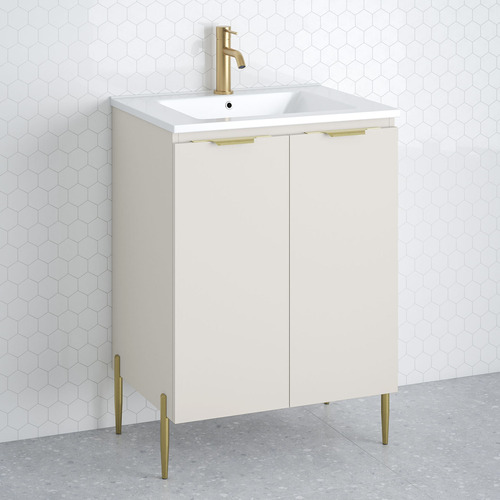 Nevada 600mm Freestanding Vanity with Ceramic Countertop