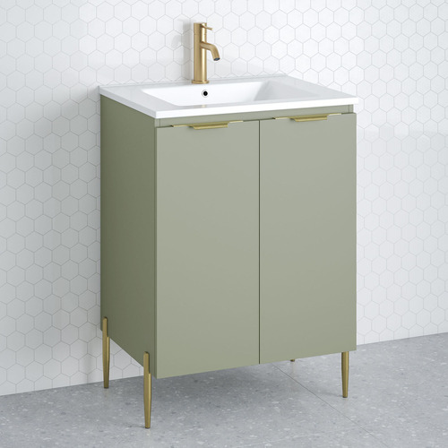 Nevada 600mm Freestanding Vanity with Ceramic Countertop