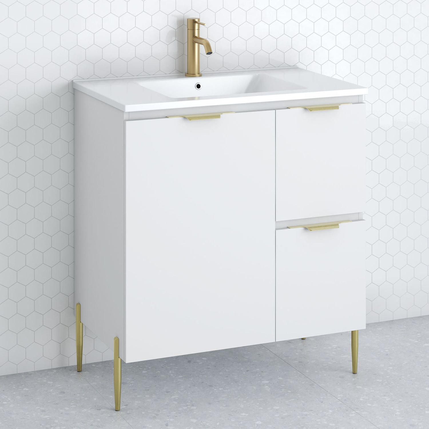 Nevada 750mm Freestanding Vanity with Ceramic Countertop