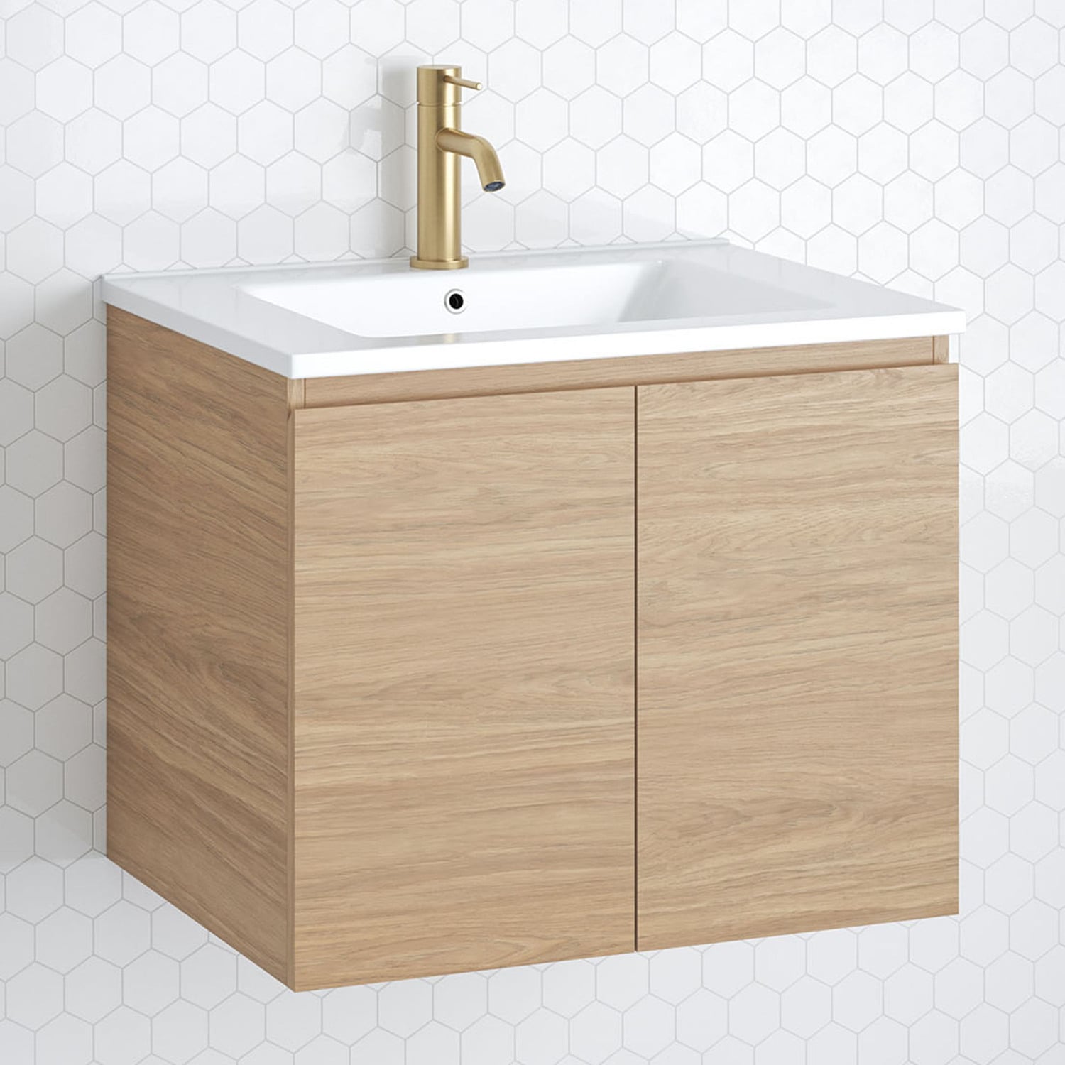 Nevada 600mm Wall Hung Vanity with Ceramic Countertop