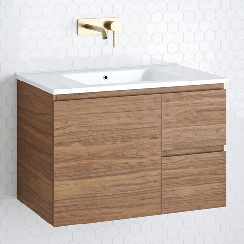 Nevada 750mm Wall Hung Vanity with Ceramic Countertop