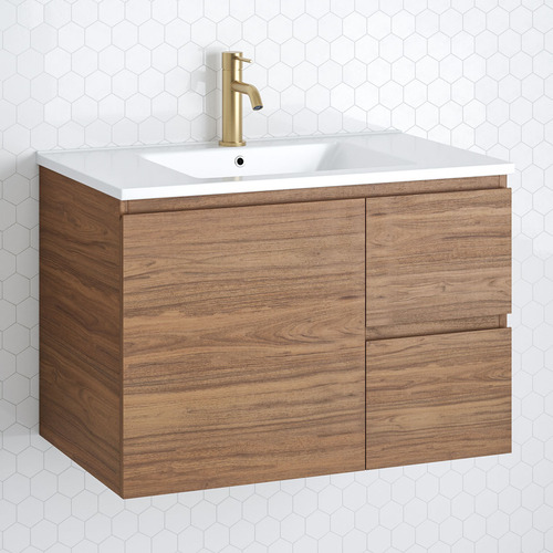 Nevada 750mm Wall Hung Vanity with Ceramic Countertop