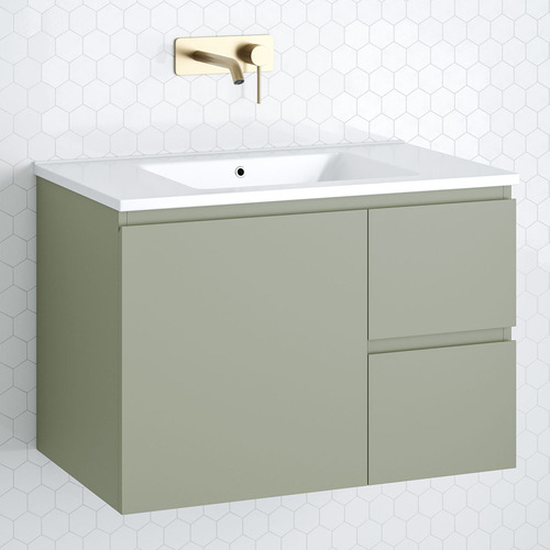 Nevada 750mm Wall Hung Vanity with Ceramic Countertop