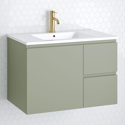Nevada 750mm Wall Hung Vanity with Ceramic Countertop