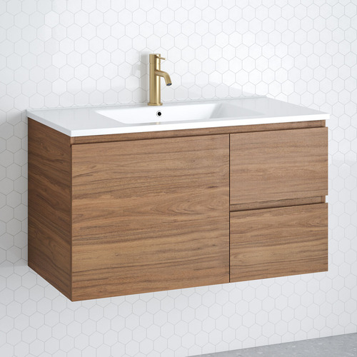 Nevada 900mm Wall Hung Vanity with Ceramic Countertop
