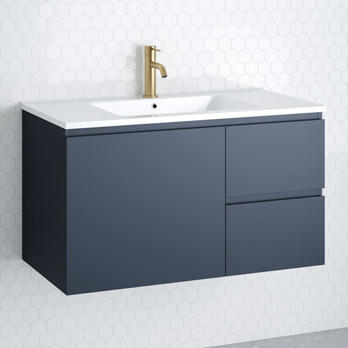 Nevada 900mm Wall Hung Vanity with Ceramic Countertop