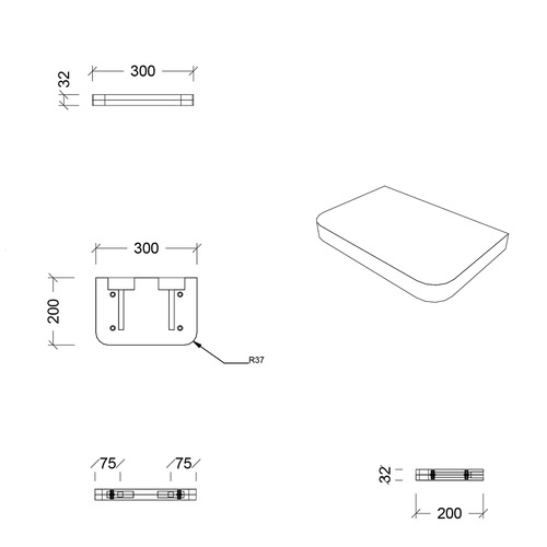 Curved Splice Shower Shelf