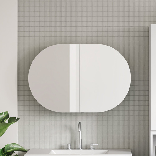 Ballad 900mm Oval Mirrored Shaving Cabinet