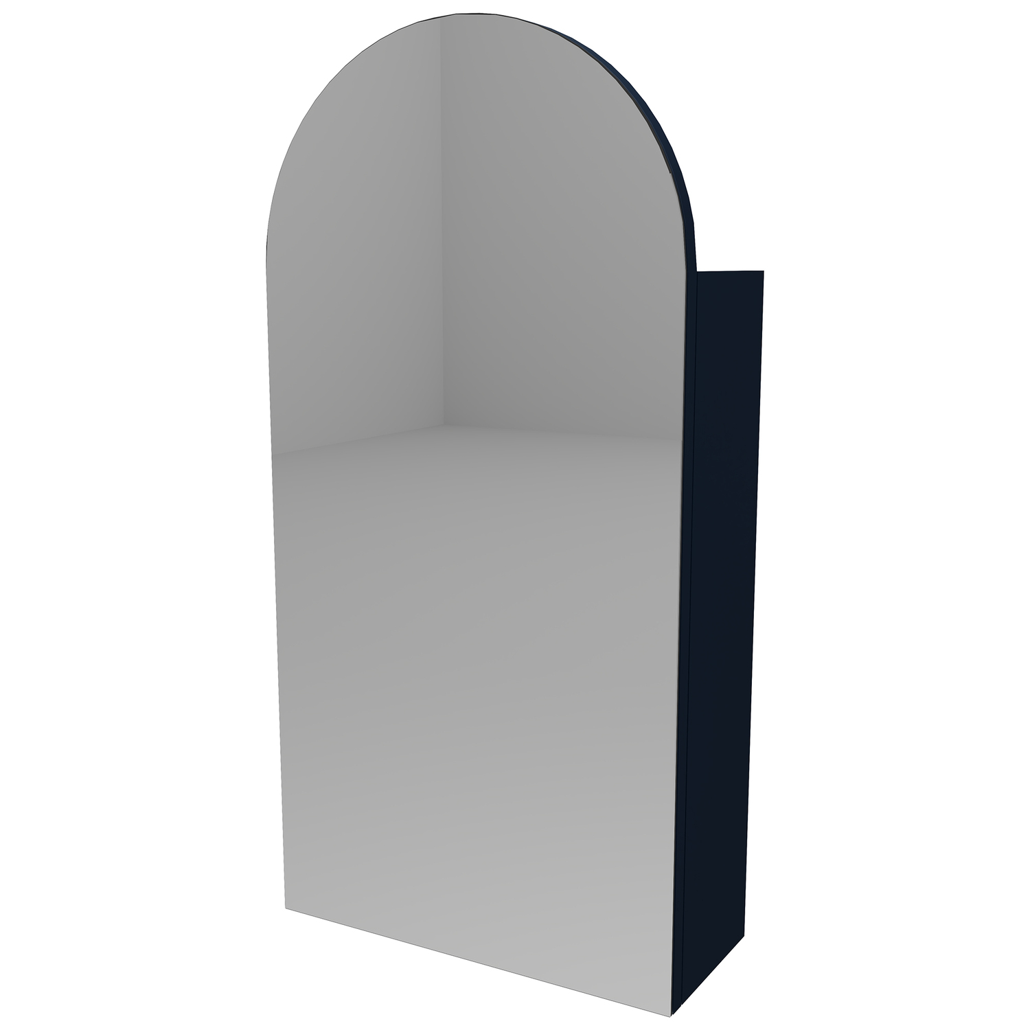 Church 400mm Arch Mirrored Shaving Cabinet with Melamine Shelves