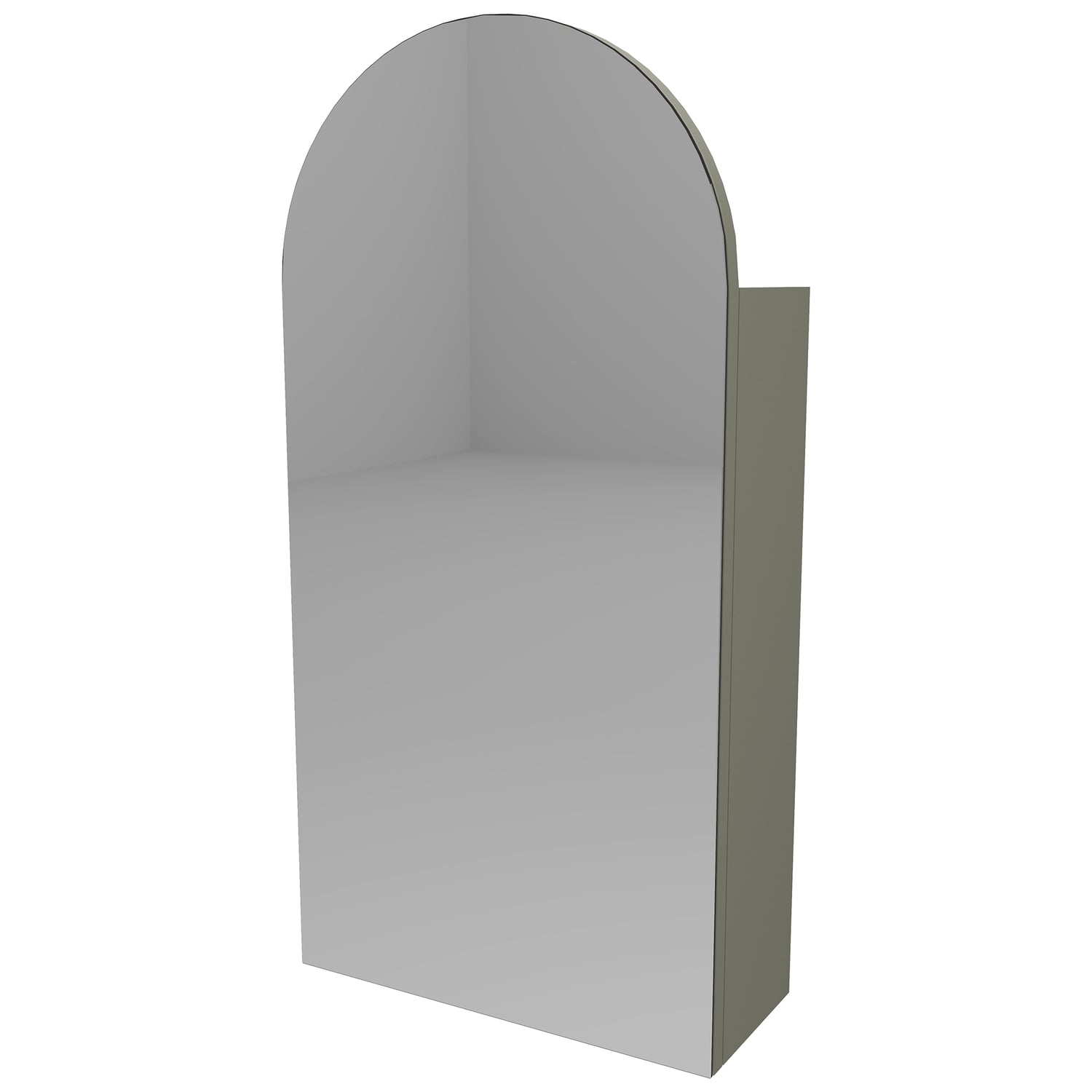 Church 400mm Arch Mirrored Shaving Cabinet with Melamine Shelves