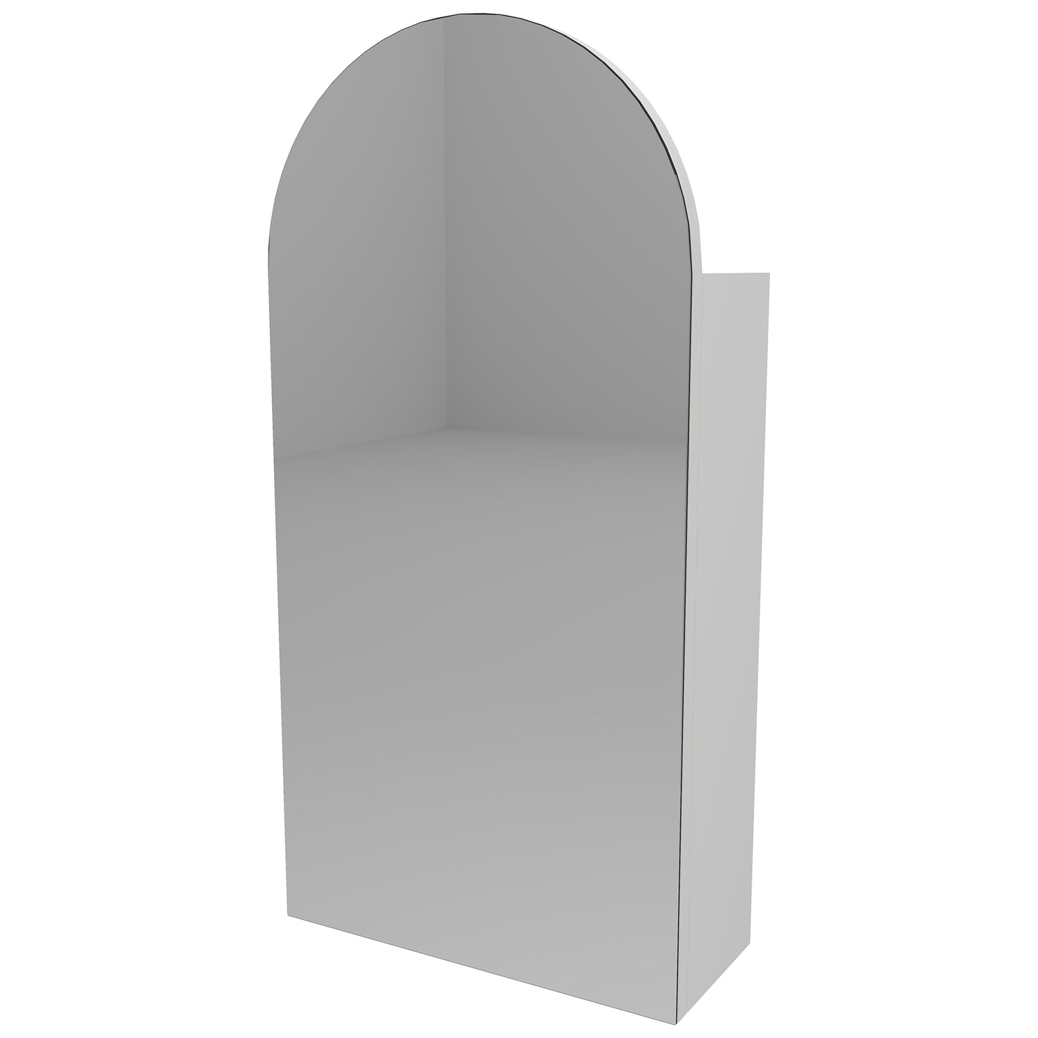 Church 400mm Arch Mirrored Shaving Cabinet with Melamine Shelves