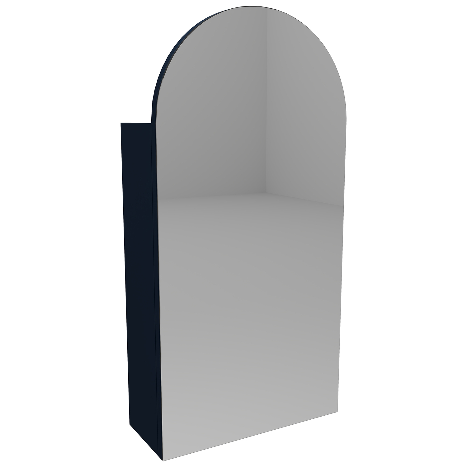Church 400mm Arch Mirrored Shaving Cabinet with Melamine Shelves