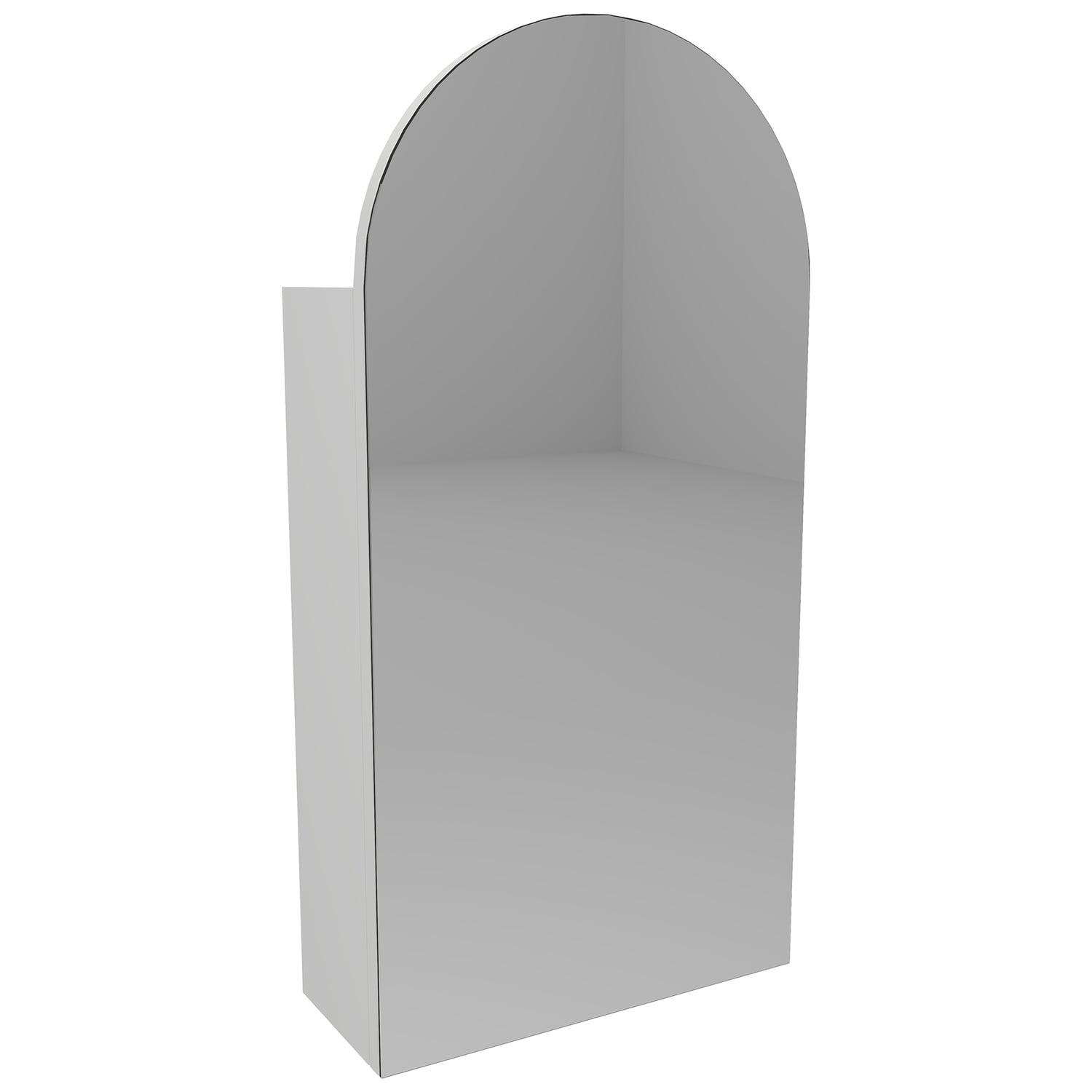 Church 400mm Arch Mirrored Shaving Cabinet with Melamine Shelves