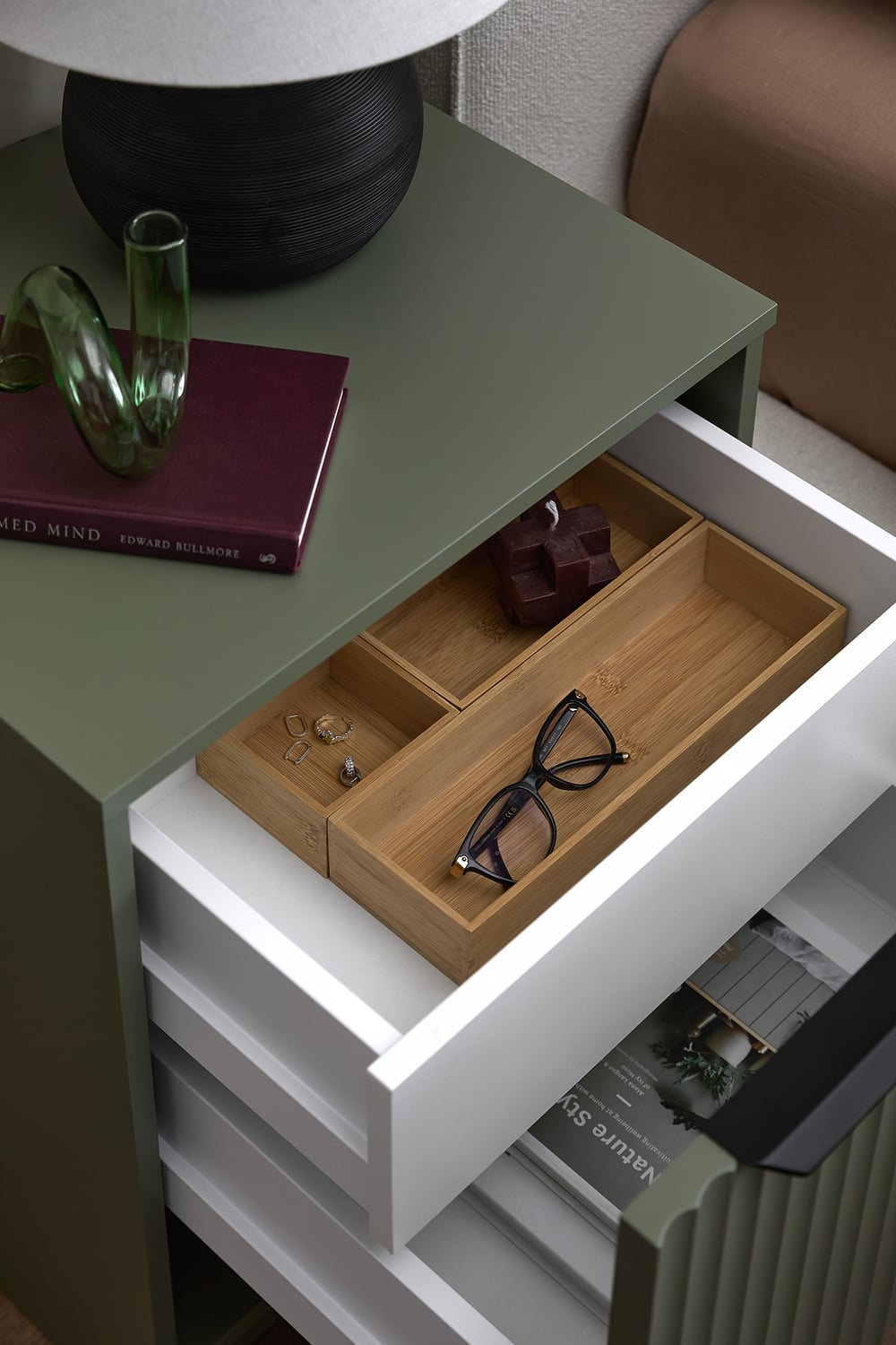 Somnus-2-Drawers-Bedside-Table-with-Black-Handle