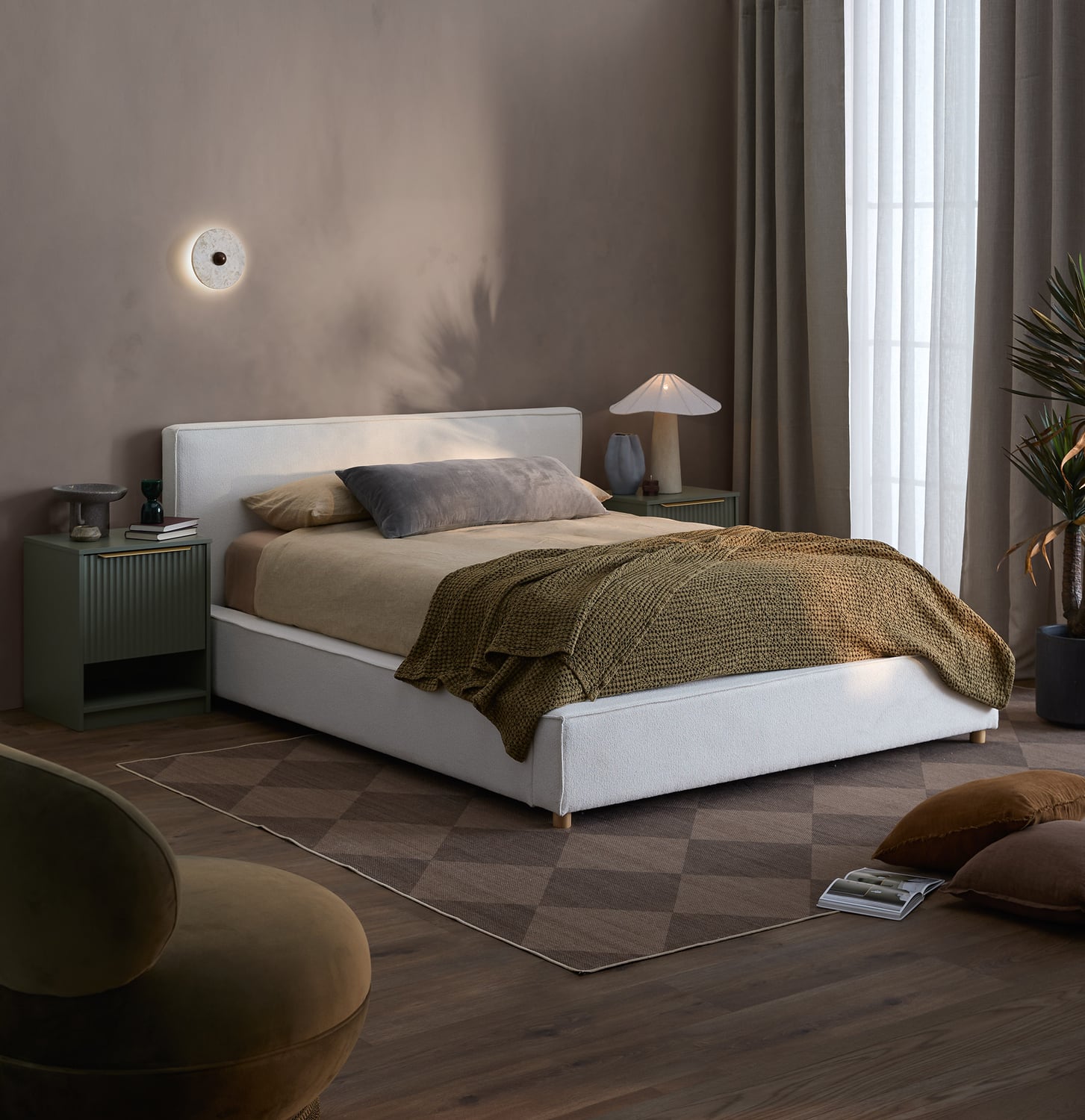 Somnus-2-Drawers-Bedside-Table-with-Brushed-Gold-Handle