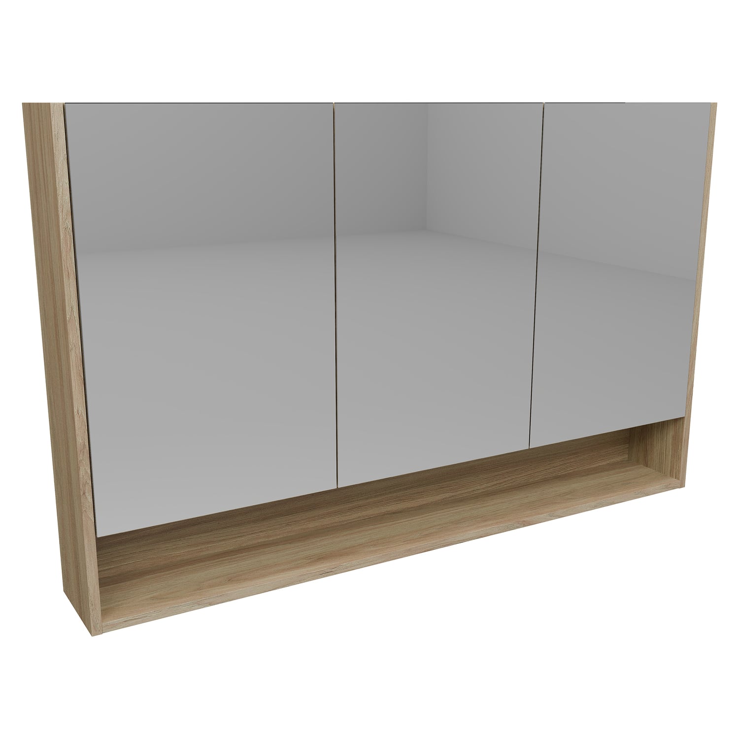 Sanremo 1200mm Mirrored Shaving Cabinet with Open Shelf