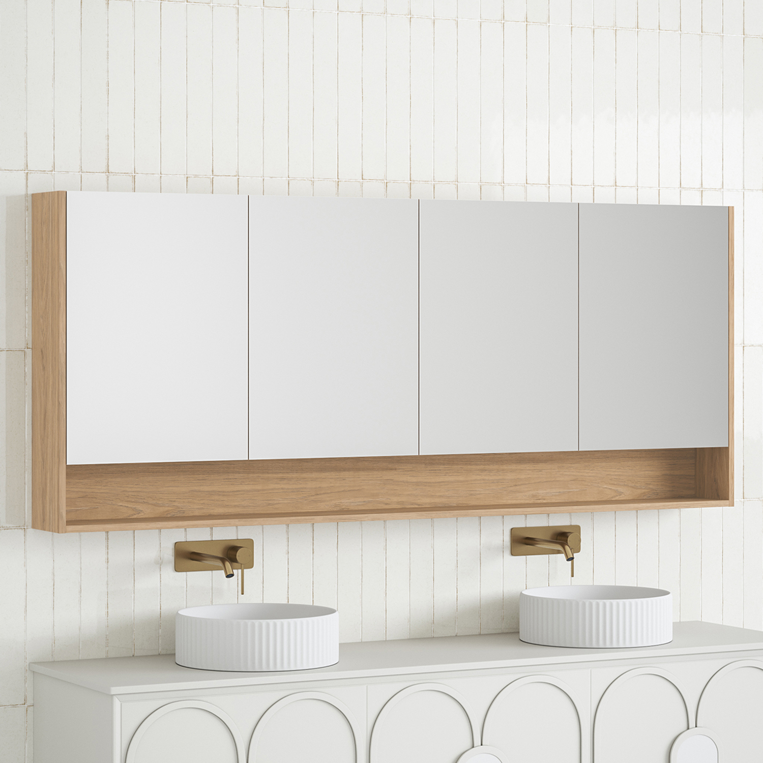 Sanremo 1800mm Rectangle Mirrored Shaving Cabinet