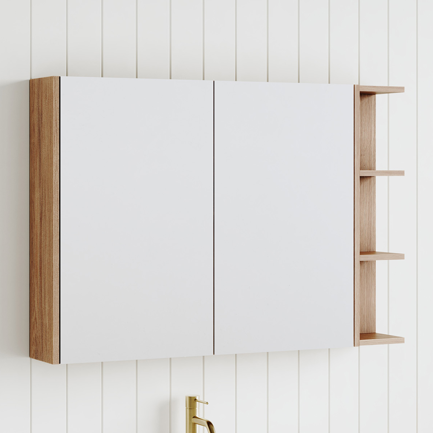 New York 1050mm Rectangle Mirrored Shaving Cabinet