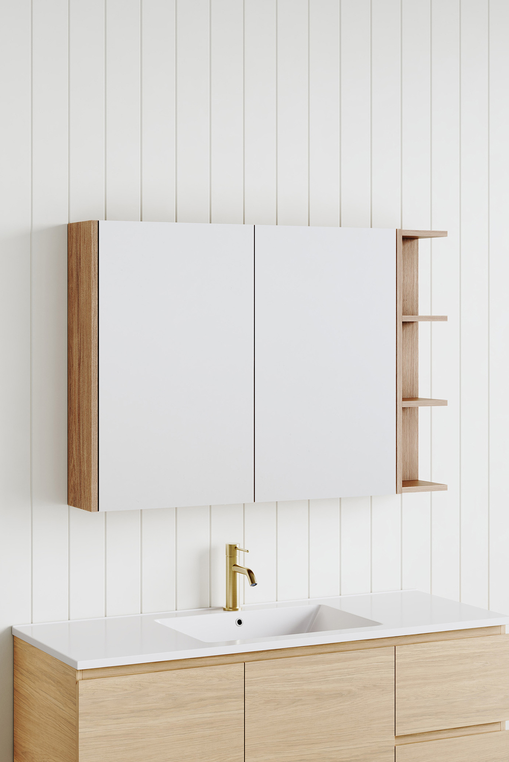 New York 1050mm Rectangle Mirrored Shaving Cabinet