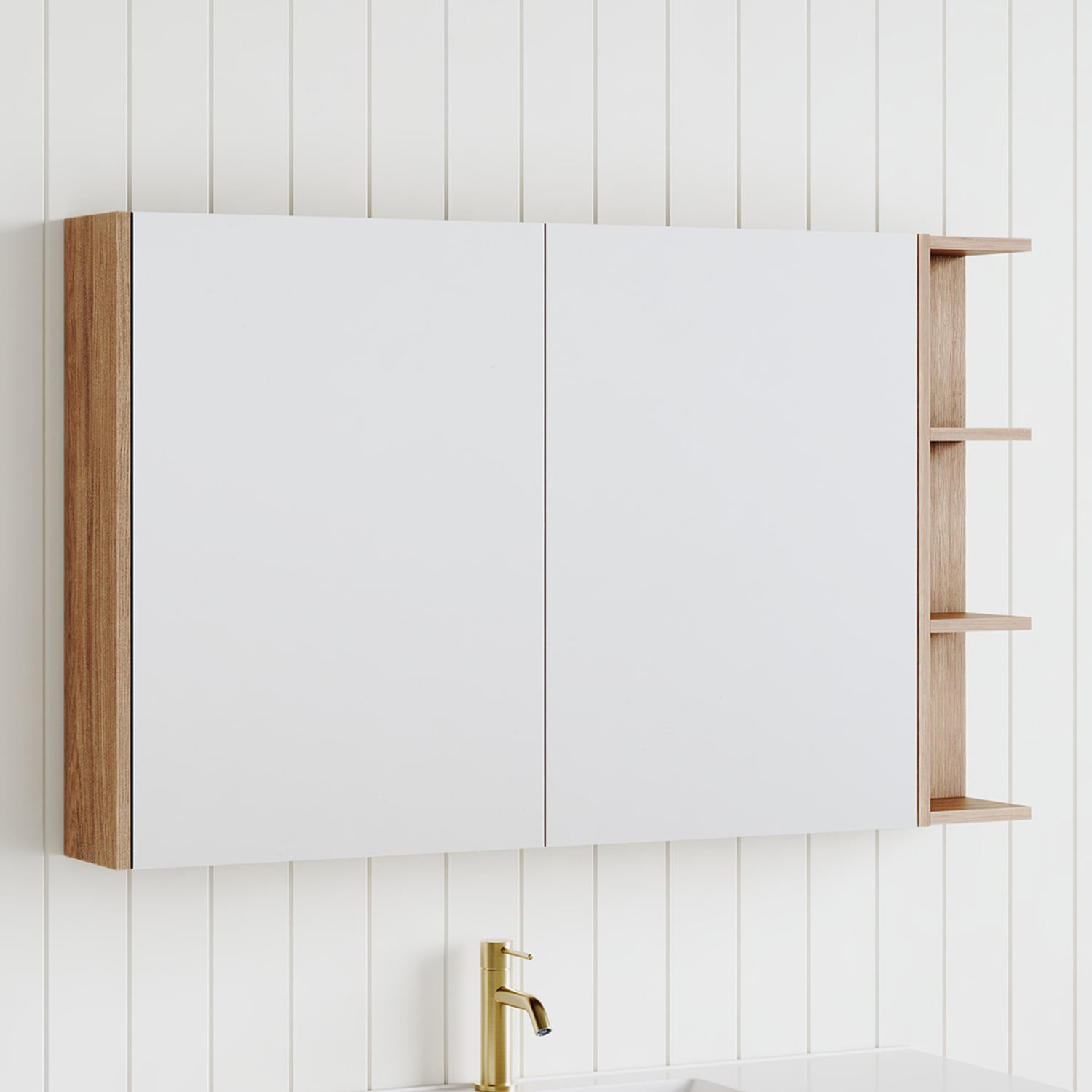 New York 1200mm Rectangle Mirrored Shaving Cabinet